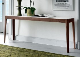 Ziggy 8 console table with white marble top
